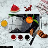 CAM KESME TAHTASI | BASKILI KESİM TABLASI | TEMPERLİ | 20x30 cm